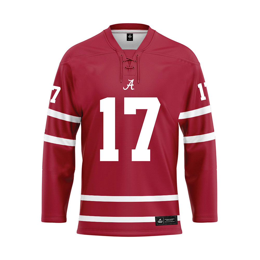 Alabama - NCAA Softball : Riley Valentine - Crimson Hockey Jersey