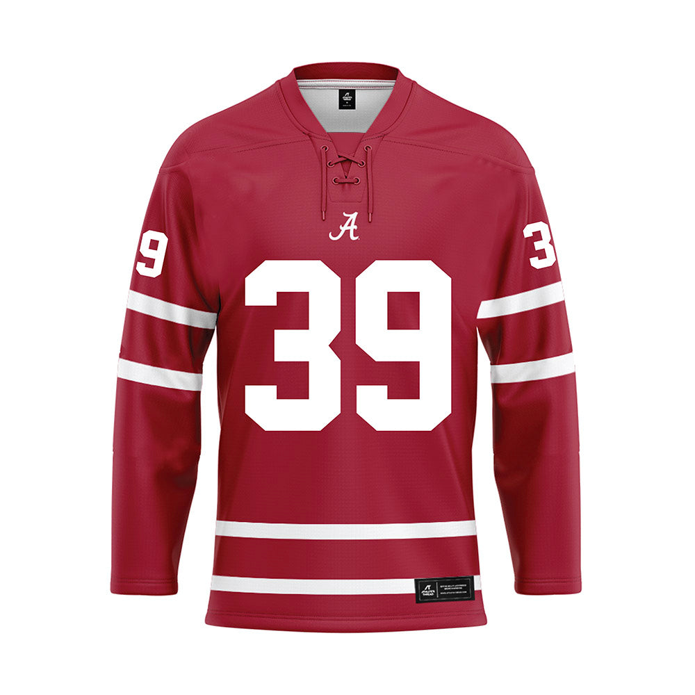 Alabama - NCAA Baseball : Sam Mitchell - Crimson Hockey Jersey