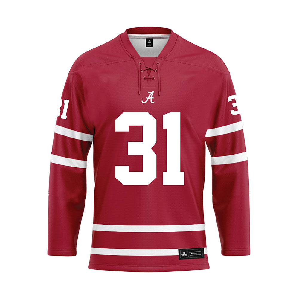 Alabama - NCAA Football : Conor Talty - Crimson Hockey Jersey