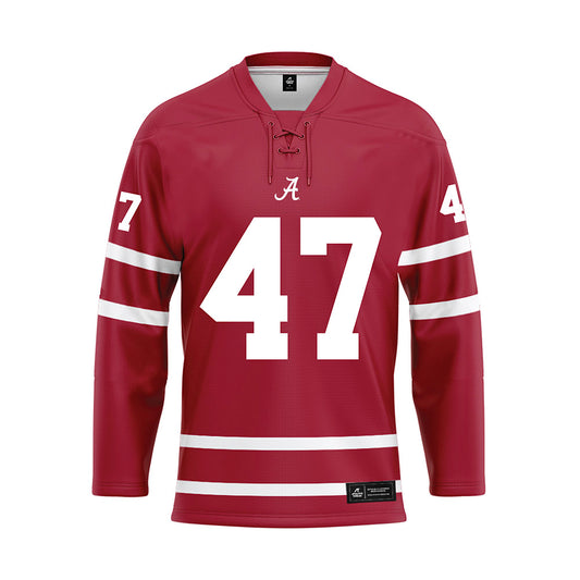 Alabama - NCAA Baseball : Jojo Williamson - Crimson Hockey Jersey-0