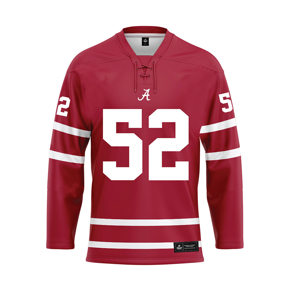 Alabama - NCAA Football : Tyler Booker - Crimson Hockey Jersey