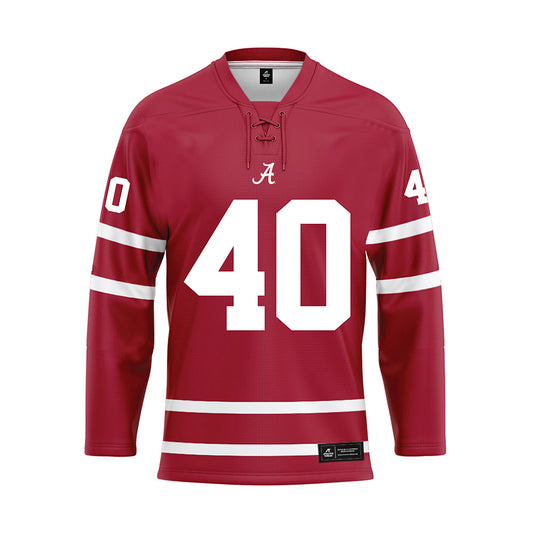 Alabama - Football Alumni : Giles Amos - Crimson Hockey Jersey