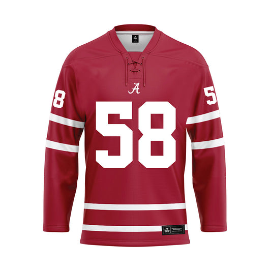 Alabama - Football Alumni : Steve Mott - Crimson Hockey Jersey