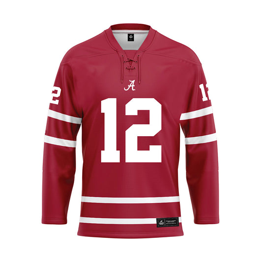 Alabama - Football Alumni : Scott Hunter - Crimson Hockey Jersey