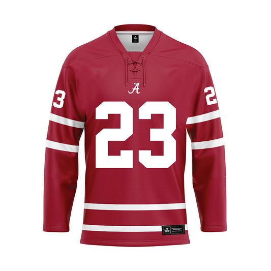 Alabama - NCAA Baseball : Aidan Moza - Crimson Hockey Jersey