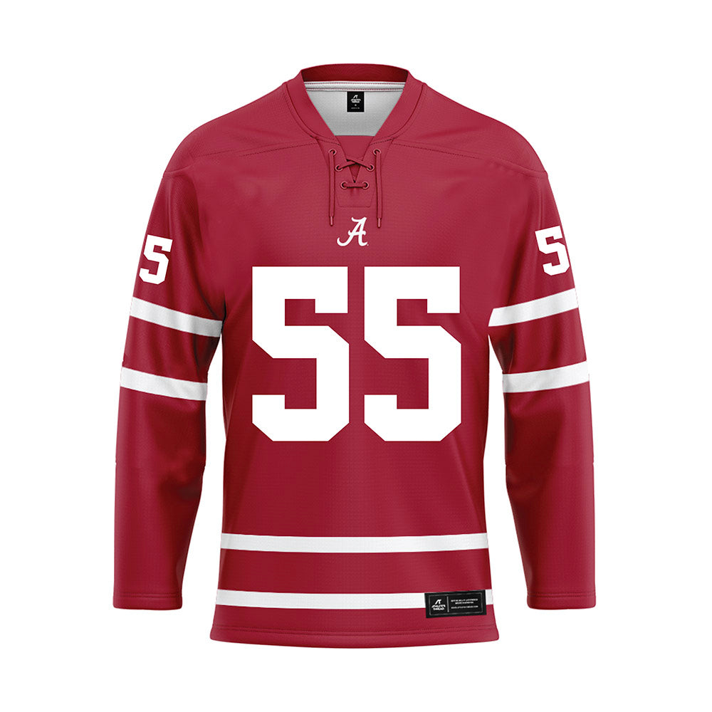 Alabama - NCAA Football : Roq Montgomery - Crimson Hockey Jersey