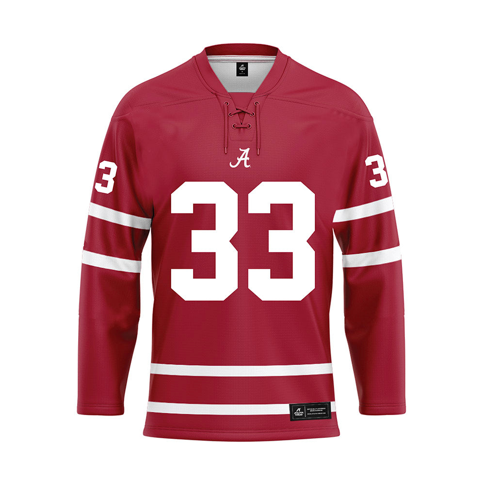 Alabama - NCAA Football : Hunter Osborne - Crimson Hockey Jersey