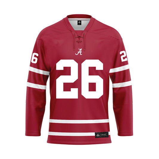 Alabama - NCAA Baseball : Greg Farone - Crimson Hockey Jersey