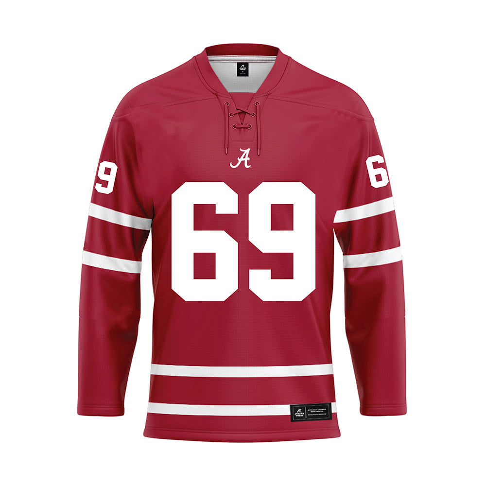 Alabama - Football Alumni : David Blalock - Crimson Hockey Jersey