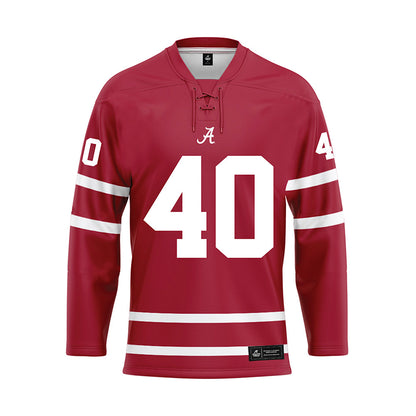 Alabama - NCAA Baseball : Matthew Heiberger - Crimson Hockey Jersey