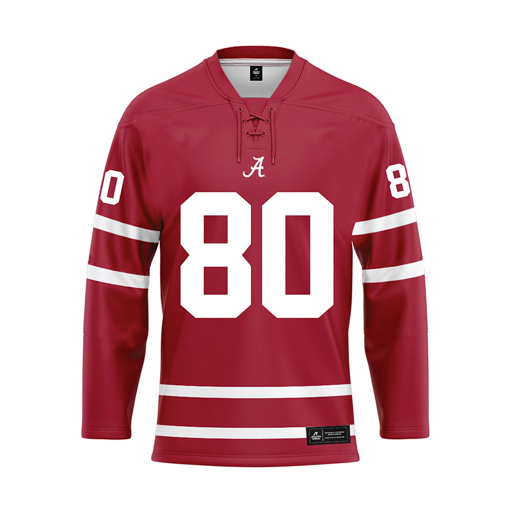 Alabama - NCAA Football : Josh Cuevas - Crimson Hockey Jersey