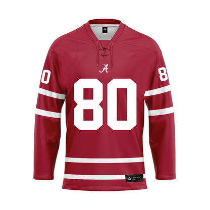 Alabama - NCAA Football : Josh Cuevas - Crimson Hockey Jersey