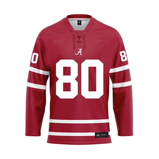 Alabama - NCAA Football : Josh Cuevas - Crimson Hockey Jersey