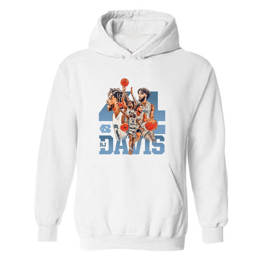 UNC - NCAA Men's Basketball : RJ Davis - Player Collage Hooded Sweatshirt