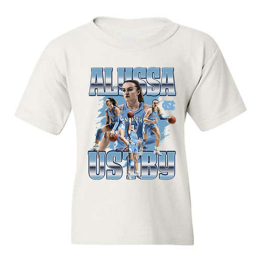 UNC - NCAA Women's Basketball : Alyssa Ustby - Player Collage Youth T-Shirt