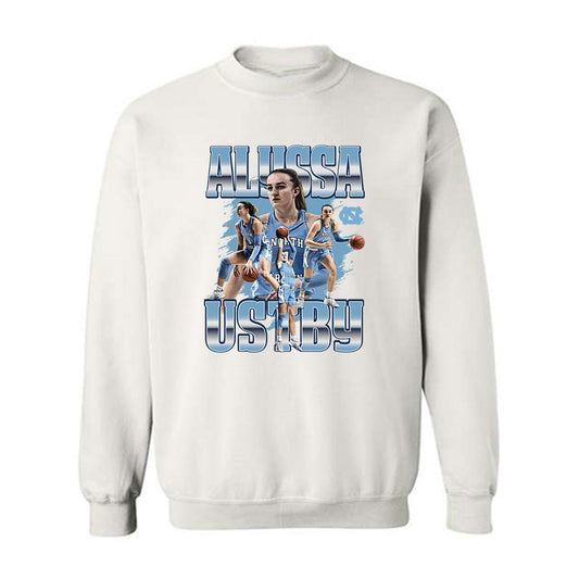 UNC - NCAA Women's Basketball : Alyssa Ustby - Player Collage Crewneck Sweatshirt