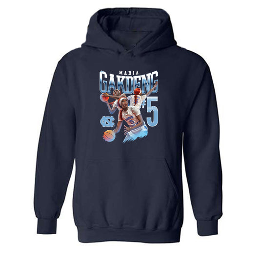 UNC - NCAA Women's Basketball : Maria Gakdeng - Player Collage Hooded Sweatshirt