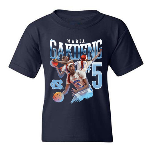 UNC - NCAA Women's Basketball : Maria Gakdeng - Player Collage Youth T-Shirt