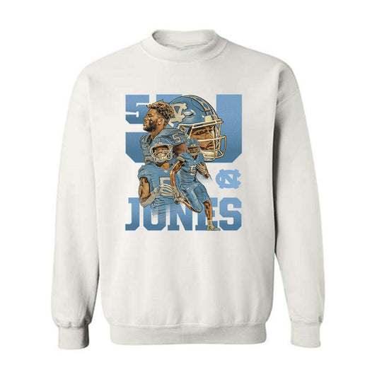 UNC - NCAA Football : JJ Jones - Player Collage Crewneck Sweatshirt