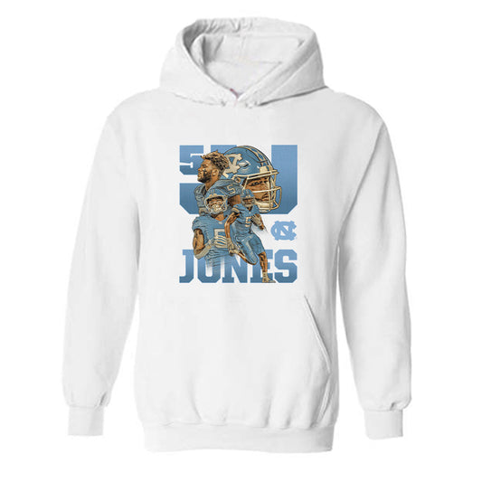 UNC - NCAA Football : JJ Jones - Player Collage Hooded Sweatshirt