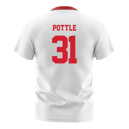 NC State - NCAA Men's Soccer : John Pottle - White Soccer Jersey-1