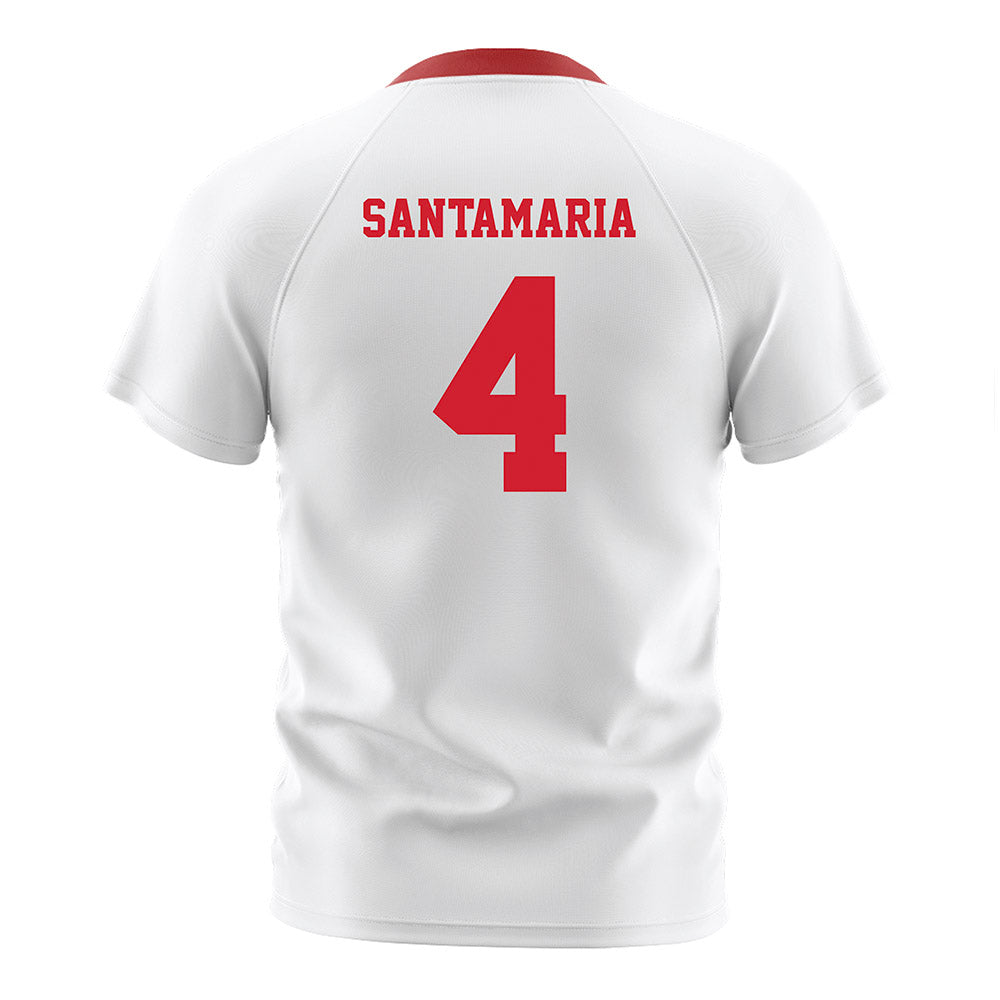 NC State - NCAA Men's Soccer : Carlos Santamaria - White Soccer Jersey-1