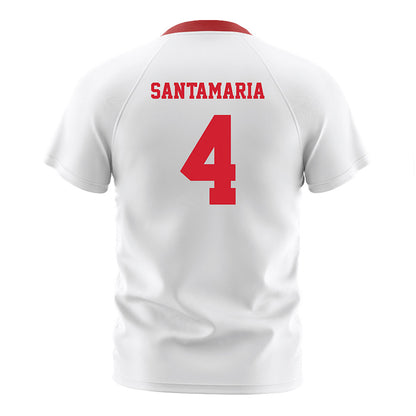NC State - NCAA Men's Soccer : Carlos Santamaria - White Soccer Jersey-1
