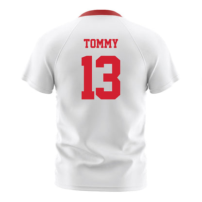 NC State - NCAA Men's Soccer : Calem Tommy - White Soccer Jersey-1