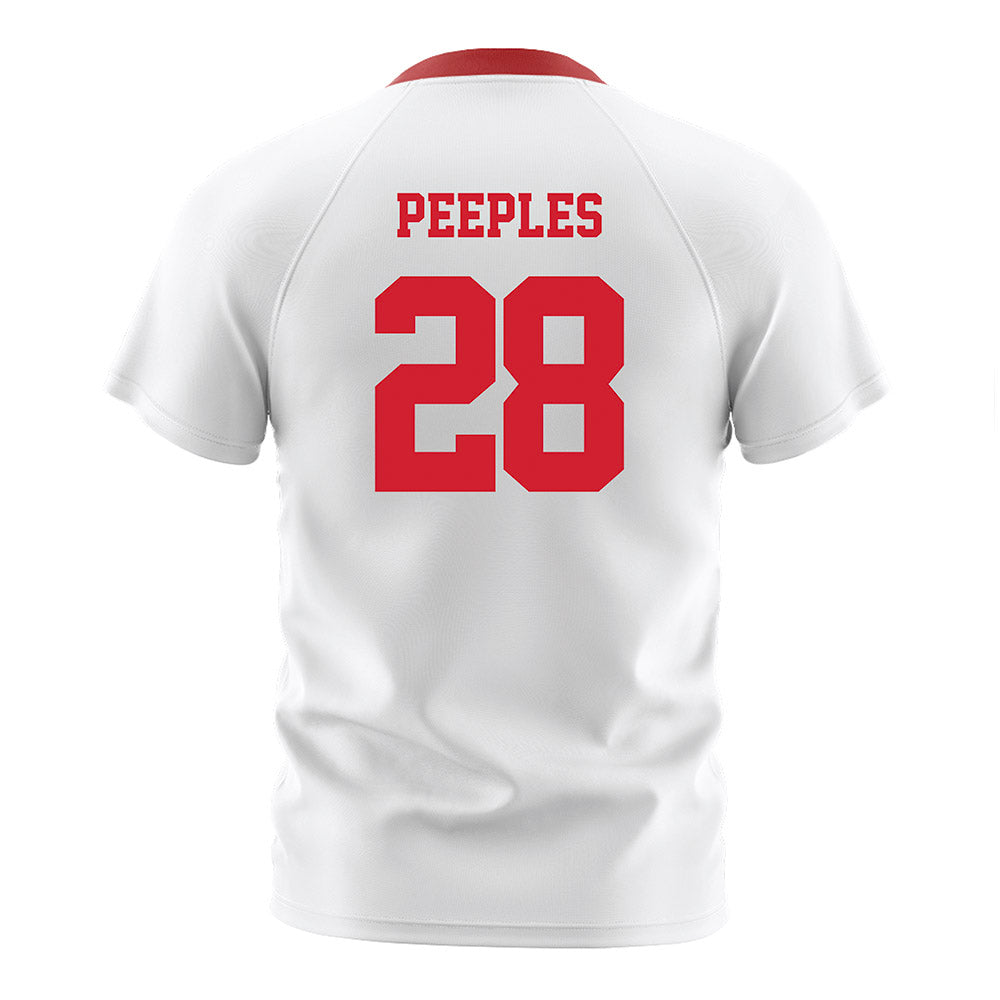 NC State - NCAA Men's Soccer : Brendan Peeples - White Soccer Jersey-1