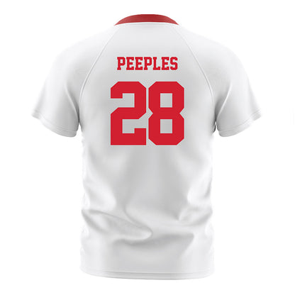 NC State - NCAA Men's Soccer : Brendan Peeples - White Soccer Jersey-1