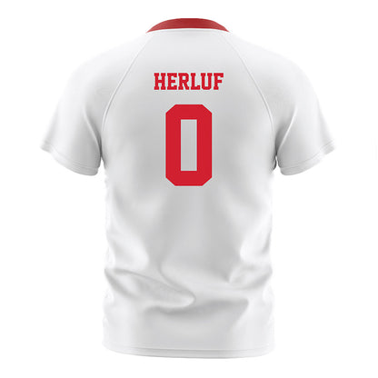 NC State - NCAA Men's Soccer : Christian Herluf - White Soccer Jersey-1