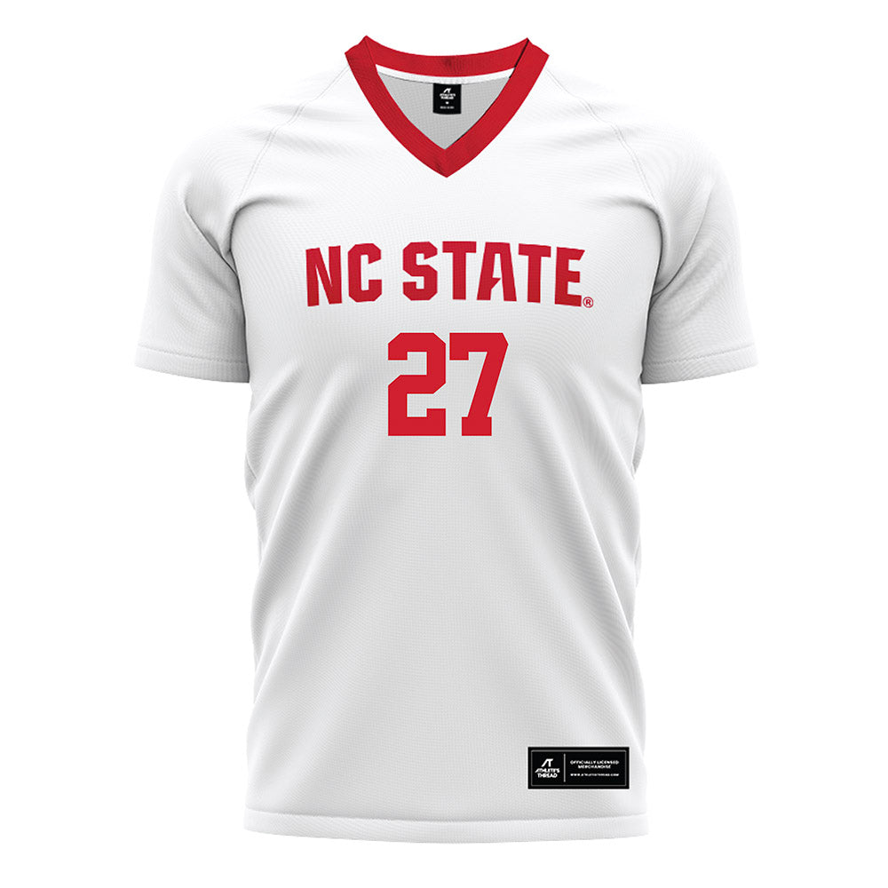 NC State - NCAA Men's Soccer : Nakai Antoine - White Soccer Jersey-0