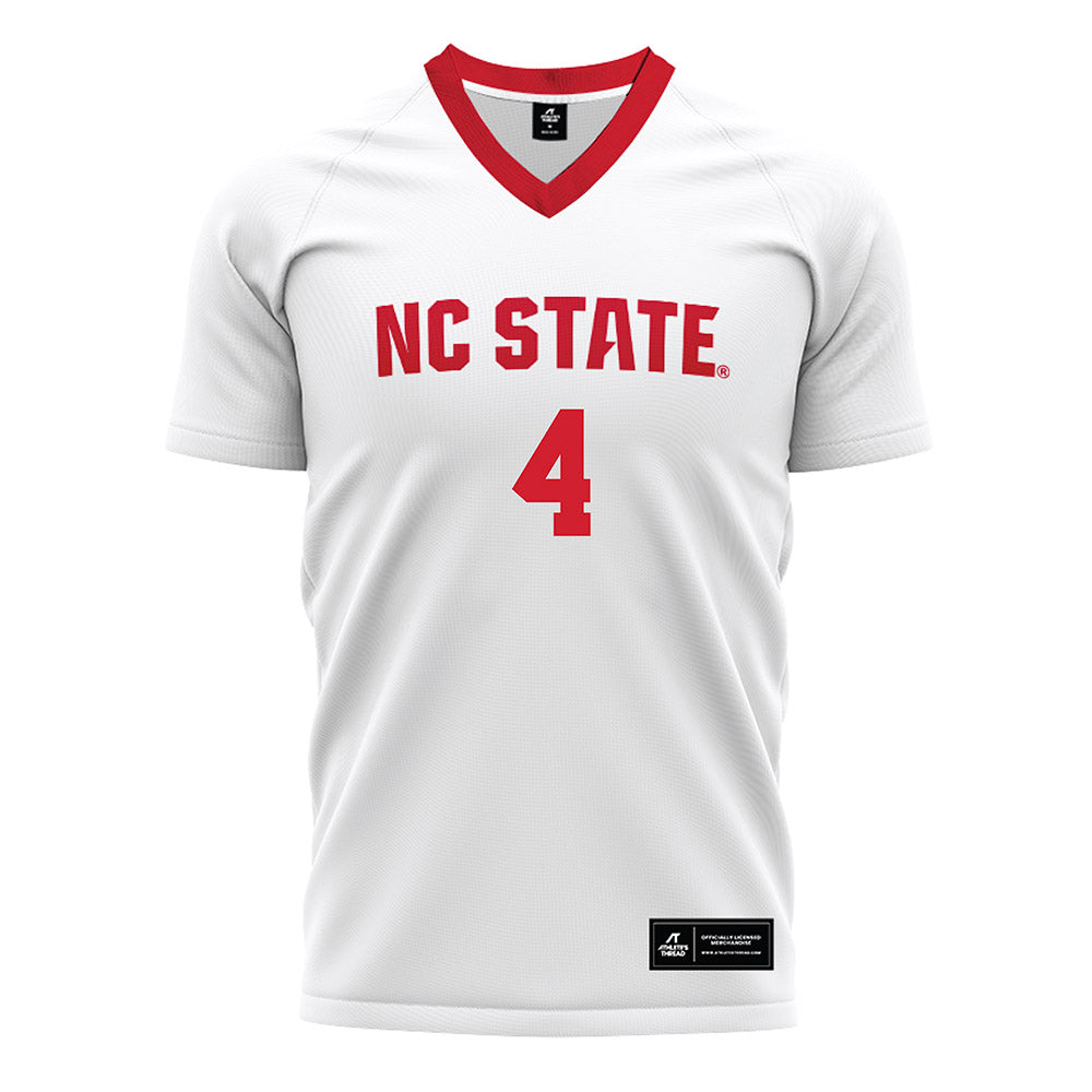 NC State - NCAA Men's Soccer : Carlos Santamaria - White Soccer Jersey-0