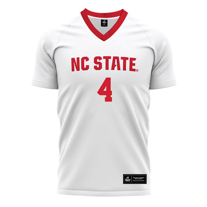 NC State - NCAA Men's Soccer : Carlos Santamaria - White Soccer Jersey-0