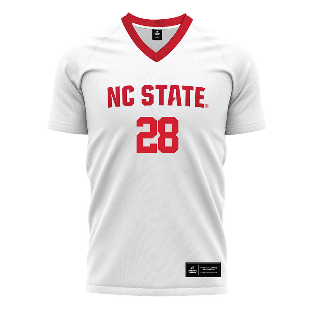 NC State - NCAA Men's Soccer : Brendan Peeples - White Soccer Jersey-0