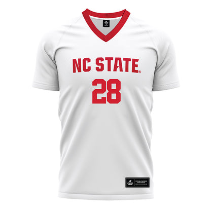 NC State - NCAA Men's Soccer : Brendan Peeples - White Soccer Jersey-0