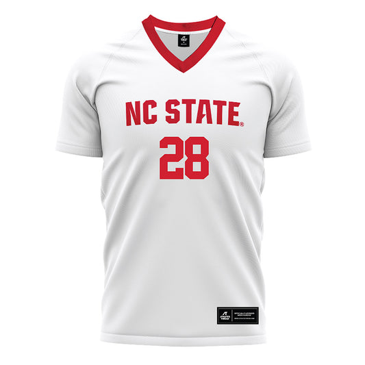 NC State - NCAA Men's Soccer : Brendan Peeples - White Soccer Jersey-0