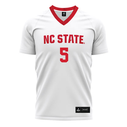 NC State - NCAA Men's Soccer : Thomas Lamaille - White Soccer Jersey-0