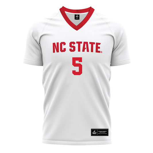 NC State - NCAA Men's Soccer : Thomas Lamaille - White Soccer Jersey-0