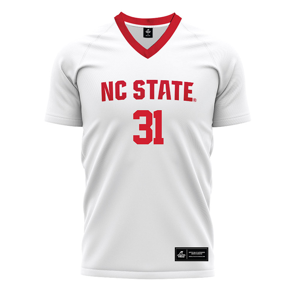 NC State - NCAA Men's Soccer : John Pottle - White Soccer Jersey-0