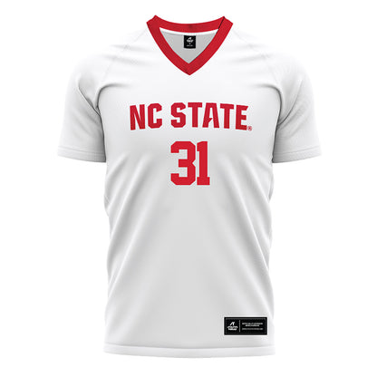 NC State - NCAA Men's Soccer : John Pottle - White Soccer Jersey-0