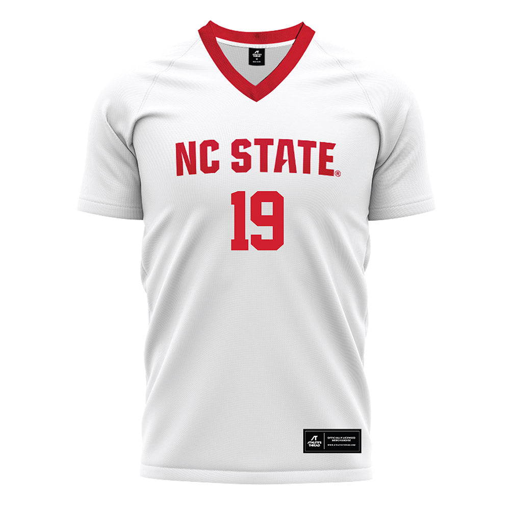 NC State - NCAA Men's Soccer : Pedro Caeiro - White Soccer Jersey-0
