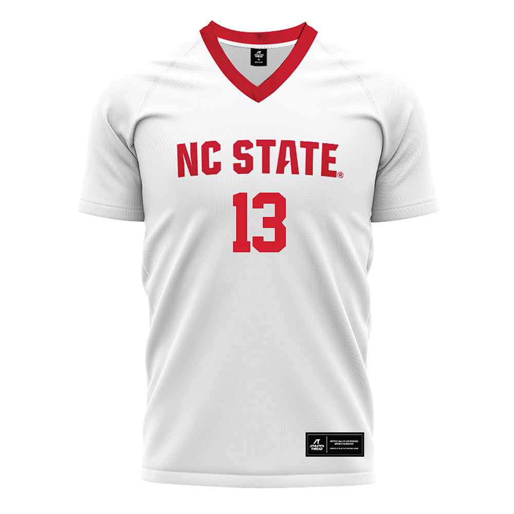 NC State - NCAA Men's Soccer : Calem Tommy - White Soccer Jersey-0
