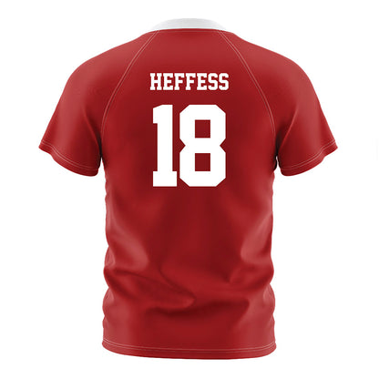 NC State - NCAA Men's Soccer : Isaac Heffess - Red Soccer Jersey