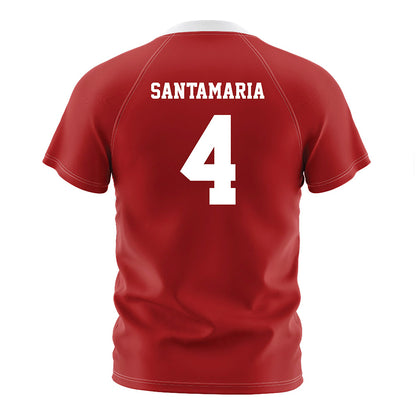 NC State - NCAA Men's Soccer : Carlos Santamaria - Red Soccer Jersey-1