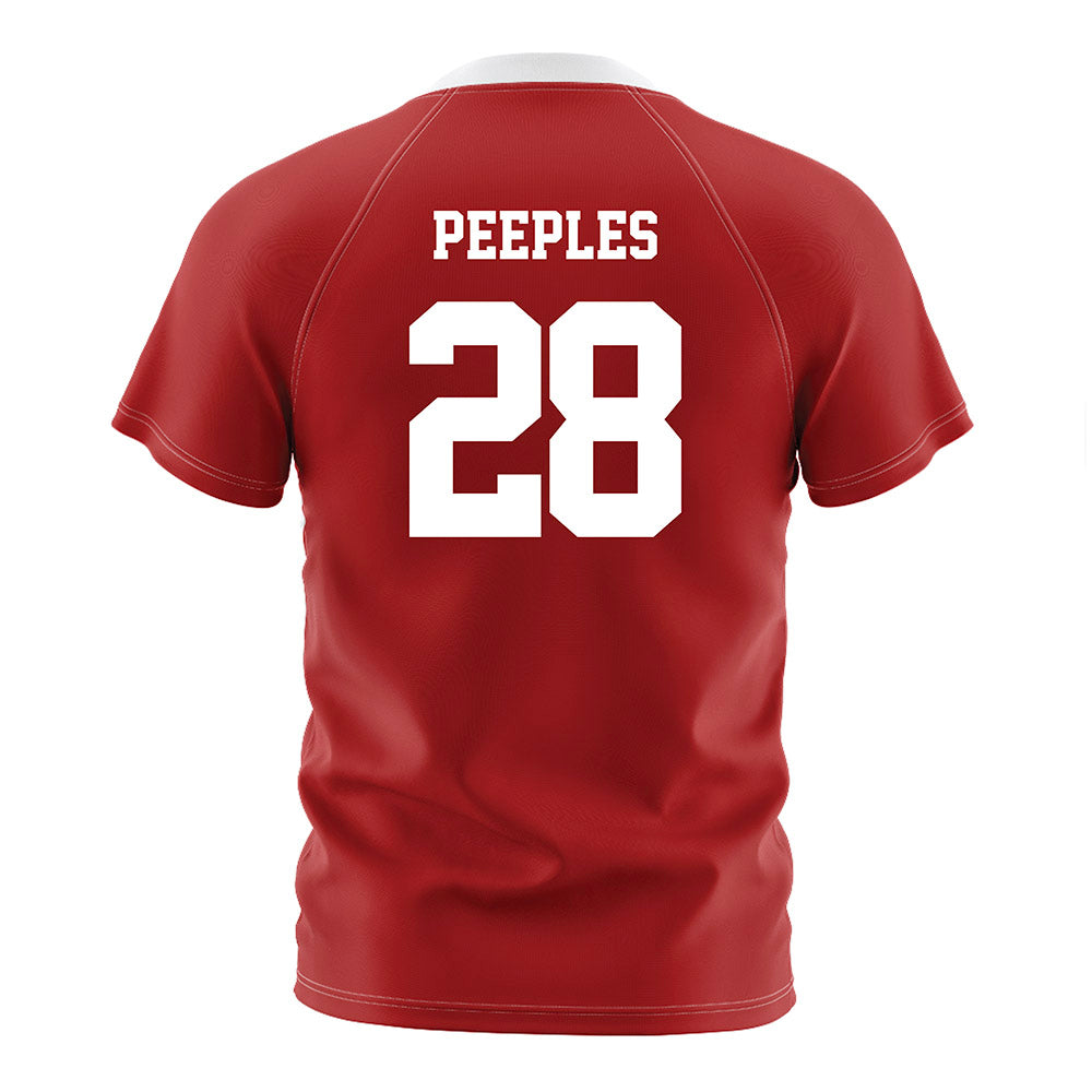 NC State - NCAA Men's Soccer : Brendan Peeples - Red Soccer Jersey-1