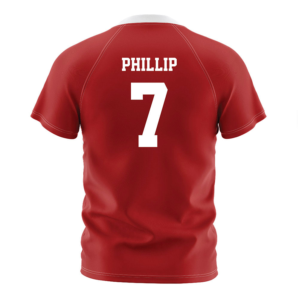 NC State - NCAA Men's Soccer : Donavan Phillip - Red Soccer Jersey-1