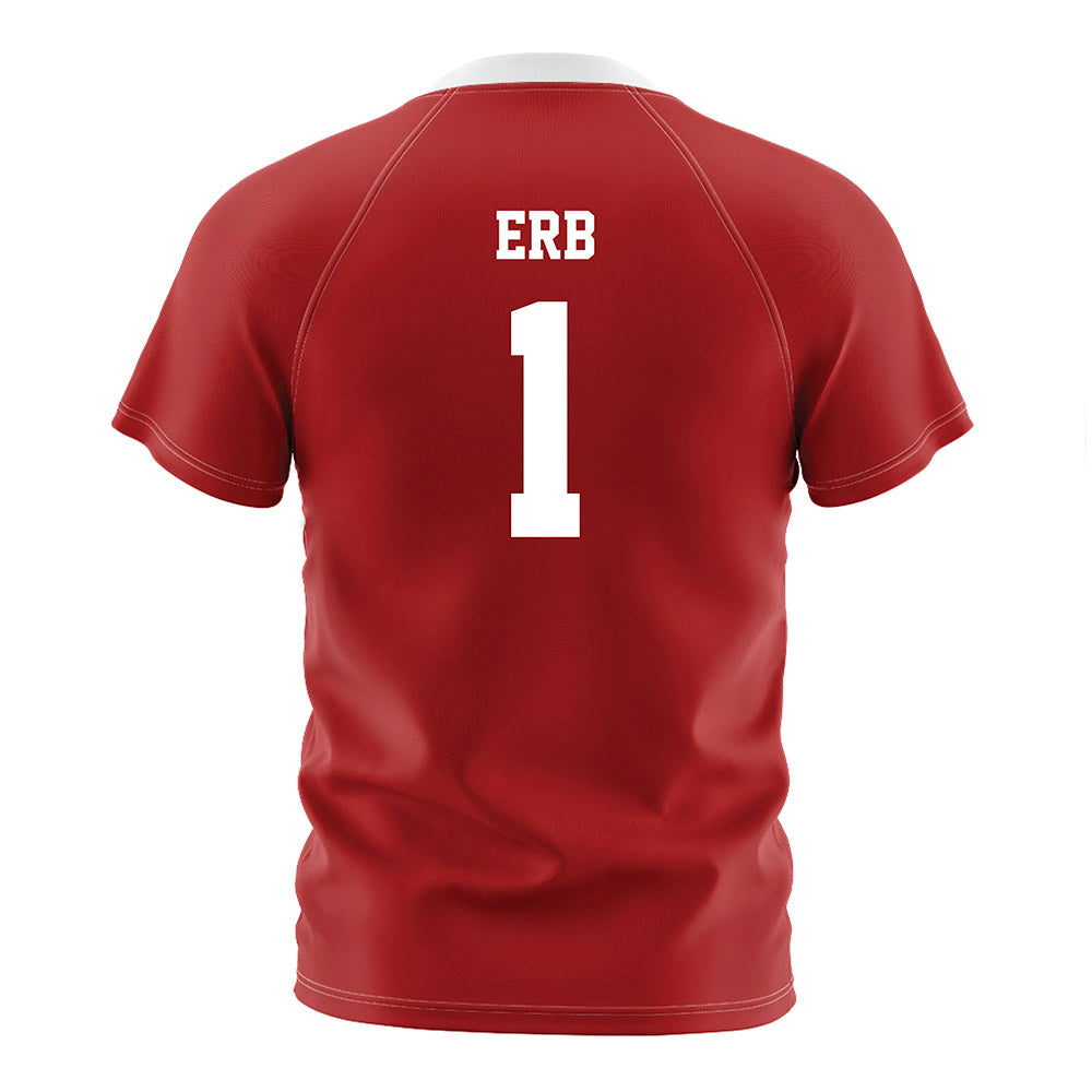 NC State - NCAA Men's Soccer : Logan Erb - Red Soccer Jersey-1