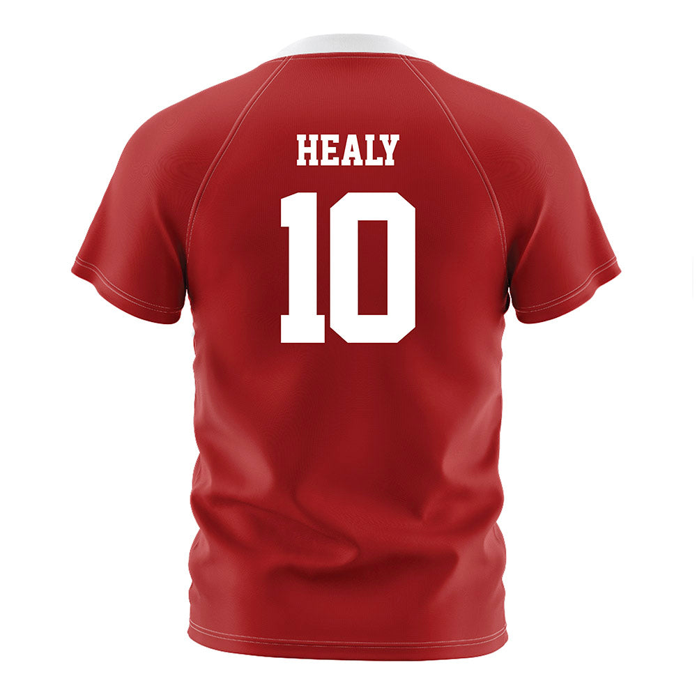 NC State - NCAA Men's Soccer : Taig Healy - Red Soccer Jersey-1