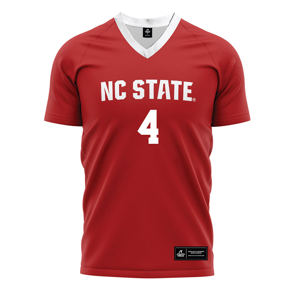 NC State - NCAA Men's Soccer : Carlos Santamaria - Red Soccer Jersey-0